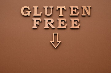 Gluten free text on paper background