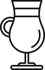 Latte icon outline vector. Cafe cup