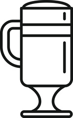 Cafe cup icon outline vector. Cream view