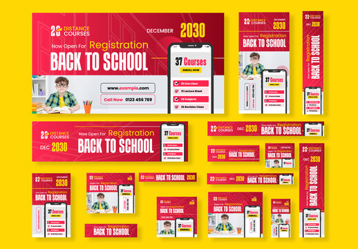 School Admission Web Banner Set