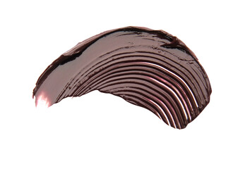 Brown mascara shapes on transparent background