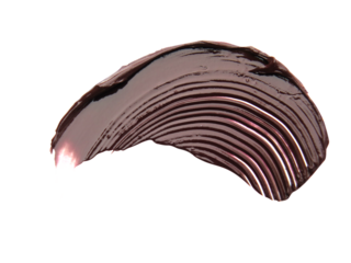 Brown mascara shapes on transparent background