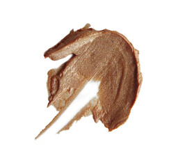 Smudged lipstick on transparent background