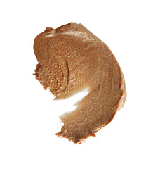 Smudged lipstick on transparent background