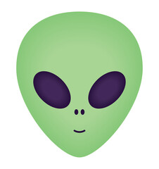 green alien face
