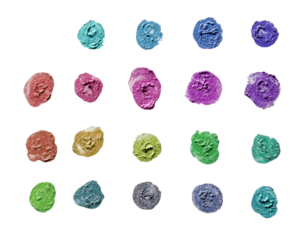 smashed paint circle shape isolated on transparent background