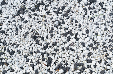 Gray fine texture of white and black gravel.