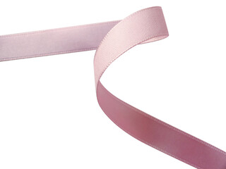 Pink ribbon over transparent background, design element
