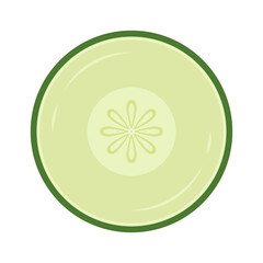 Cucumber slice icon. Cucumber vector.