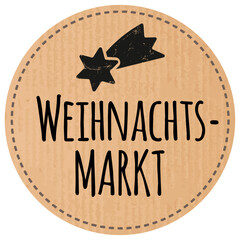 Button Weihnachtsmarkt recyclingpapier zerkratzt