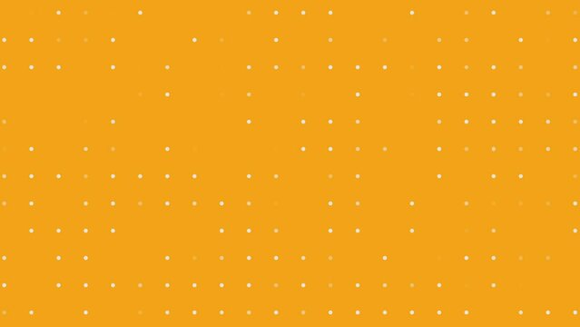 Sci-fi abstract Full HD resolution animated background. Intro or transition with white dots that disappear and appear in random order on yellow background.