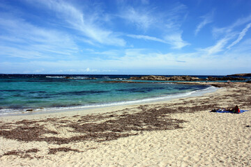 a sunny day on a beach holiday in the Balearic islands
