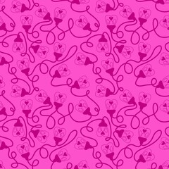 Illumination seamless light heart bulbs pattern for Christmas wrapping and valentines print and kids accessories