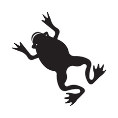 Amphibian animal toad frog icon | Black Vector illustration |