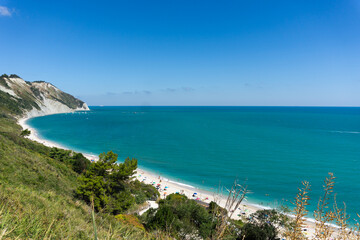 Mezzavalle beach in the Riviera del Conero, Marche, Italy