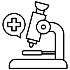 Microscope Line Icon