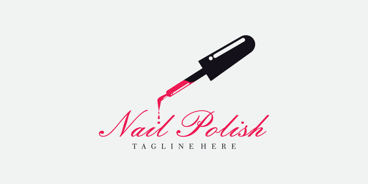 nail beauty salon logo with creative concept