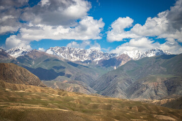 mountain panorama, Tian Shan mountain range, Kyrgyzstan, Central Asia
