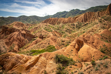 Fairytale canyon, Kyrgyzstan, Silk Road, Central Asia, red rocks, colourful
