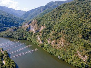 Aerial view of Krichim Reservoir, Bulgaria