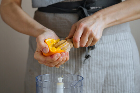 Cook squeezing lemon juice