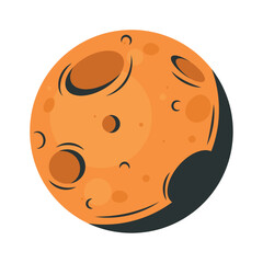 orange planet space outer