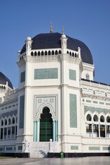Detail of The Great Mosque (Masjid Raya) in Medan, Indonesia
