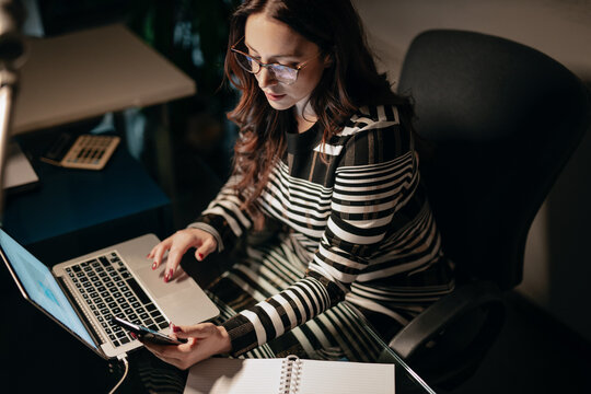 Businesswoman in her office
