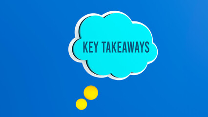 Speech bubble and key takeaways