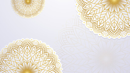 Mandala gold illustration vector ramadan background