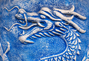 chinese dragon on the wall