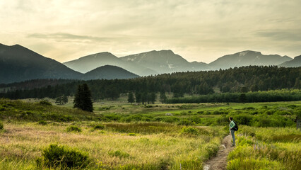 Woman Looks Out Over Moraine Park