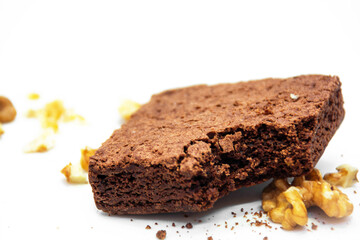 Brownie and walnuts