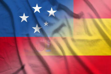 Samoa and Spain official flag international relations ESP WSM