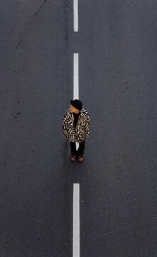 Woman on a road
