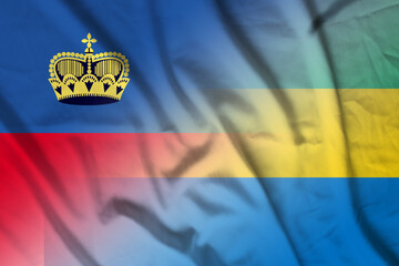 Liechtenstein and Gabon official flag transborder relations GAB LIE