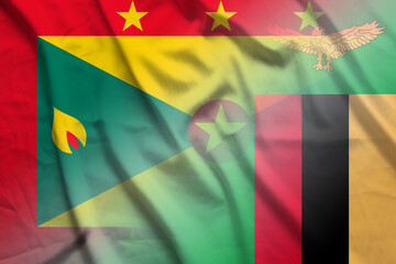 Grenada and Zambia official flag international relations ZMB GRD