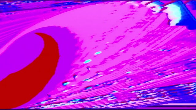 Abstract Background Loop Analog Red Pink Purple Cyan Blue Feed 1a