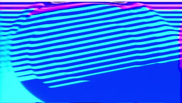 Abstract Background Loop Analog Red Pink Cyan Blue Strobo Circle Feed Lines 1a