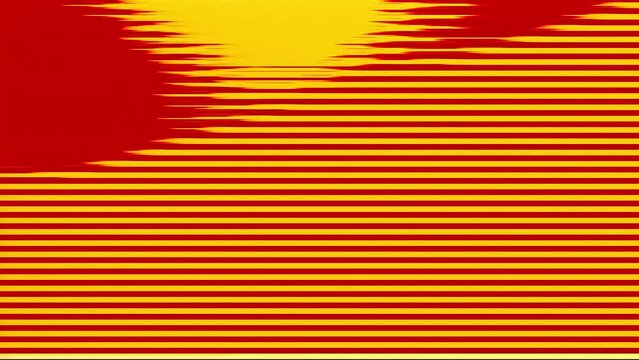Abstract Background Loop Analog Yellow Red Strobo Feed Glitch 5