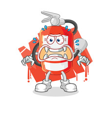extinguisher monster vector. cartoon character