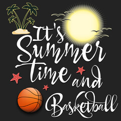 Summer logo. It is summer time and basketball