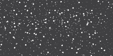Сosmic, cosmos, night sky, galaxy with tiny dots, stars pattern, starry text background. Elongated rectangle shape. Hand drawn falling snow, dot snowflakes, specks, splash, spray winter texture.