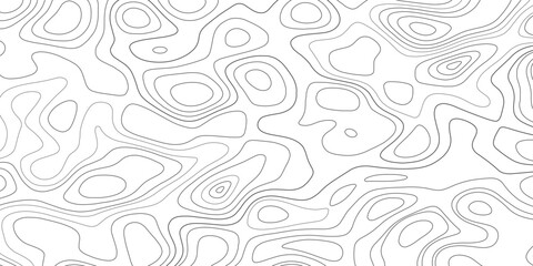 Fototapeta premium Terrain line. Topographic map on white background. Topo map elevation lines. Contour vector abstract vector illustration. Geographic world topography.