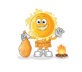 sun ancient cartoon. cartoon mascot vector
