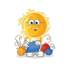 sun tailor mascot. cartoon vector