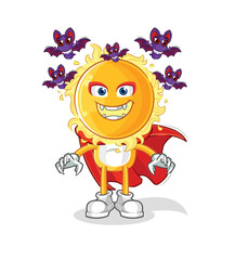 sun Dracula illustration. character vector