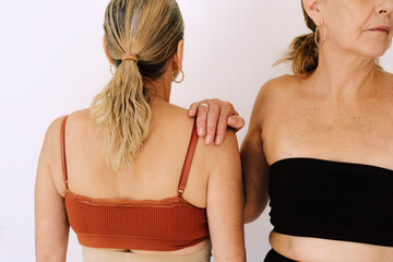 Mature women in organic underwear