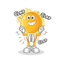sun applause illustration. character vector