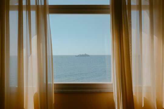 Window with a view of the Mediterranean Sea